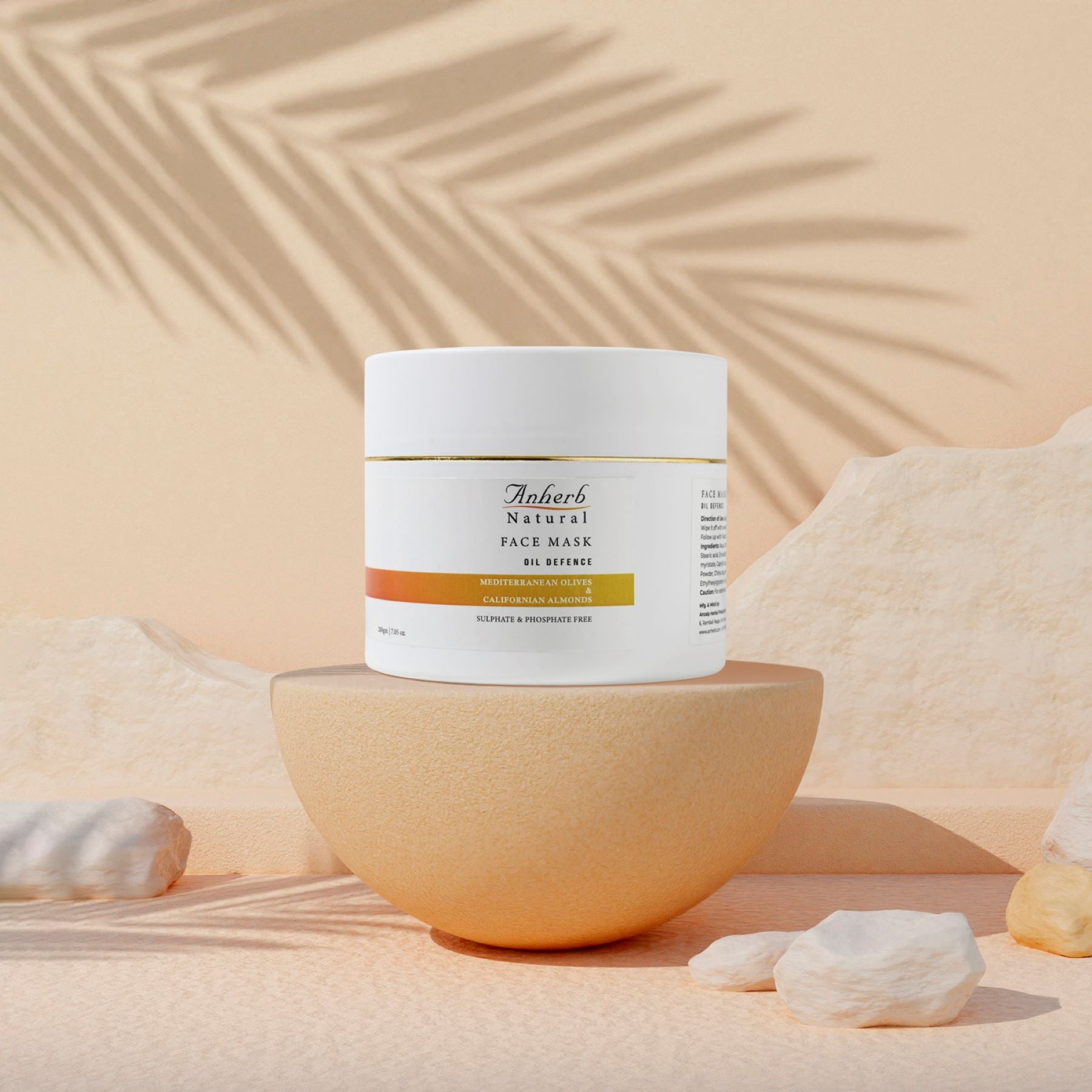 Anherb Natural Oil Defence Face Mask | Tailored for Oily and Combination Skin | Enriched with Vitamin-E | 200g