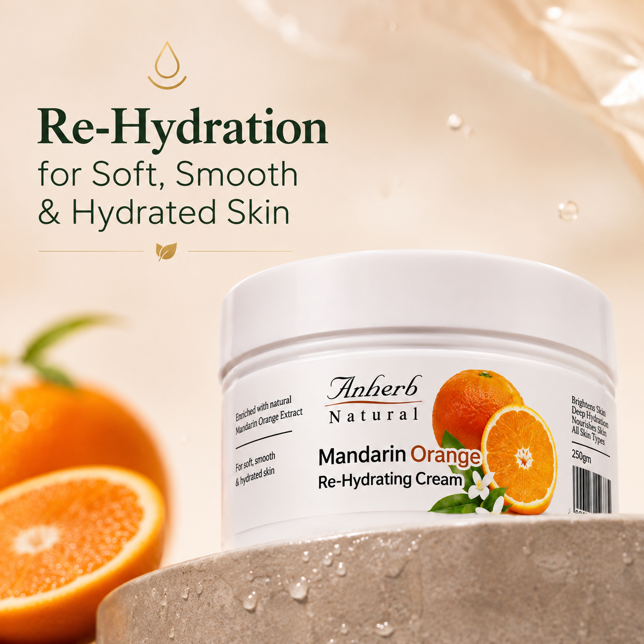 Mandarin Orange Re-Hydrating Cream - 250gm