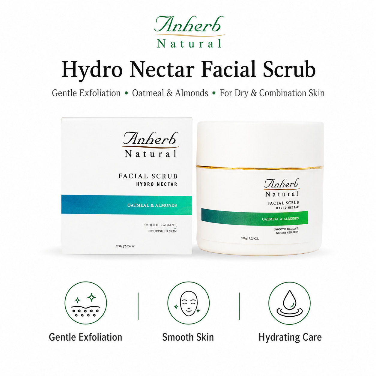Anherb Hydro Nectar Facial Scrub | 200gm