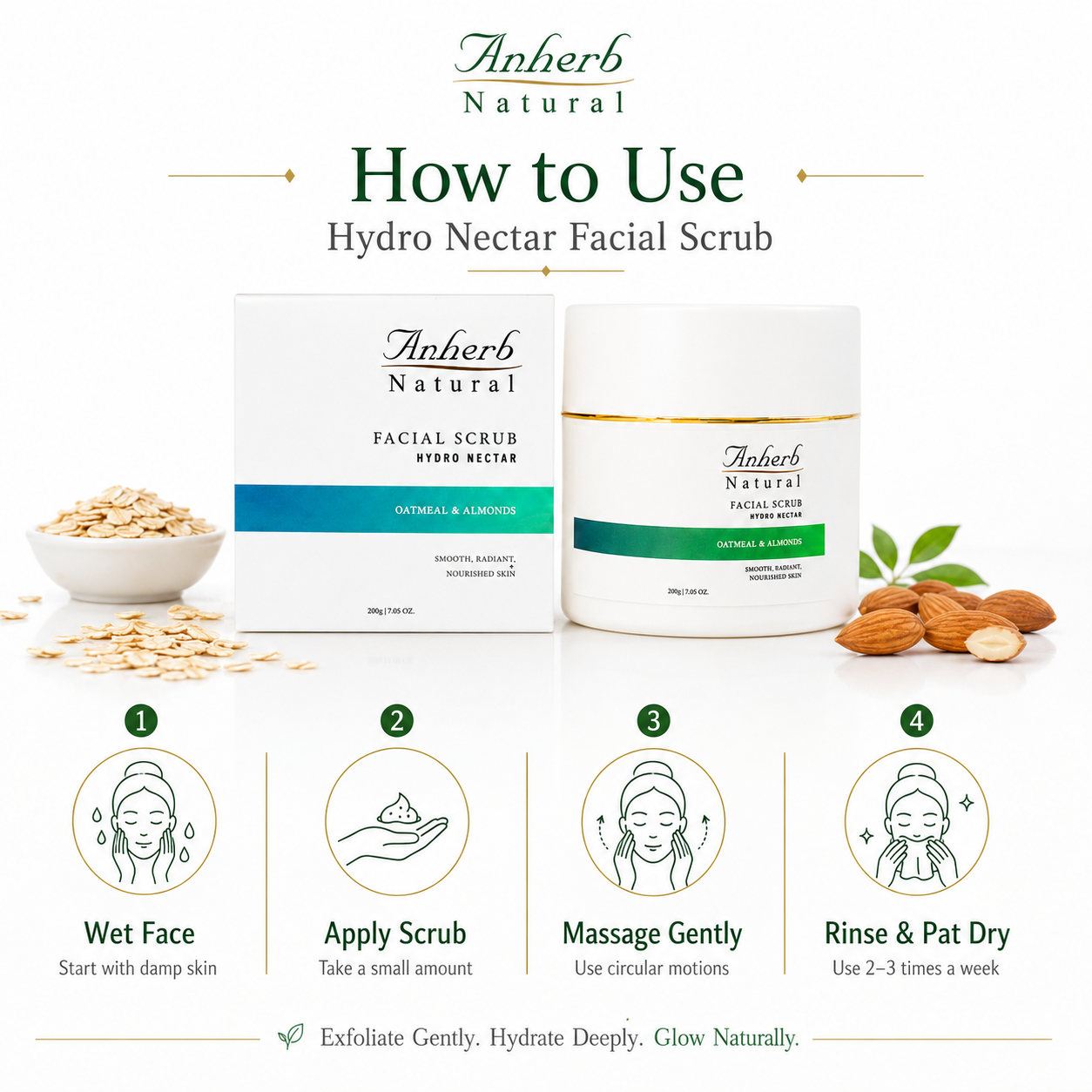 Anherb Hydro Nectar Facial Scrub | 200gm
