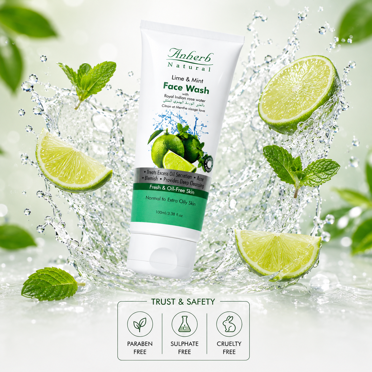 Face Wash - Lime & Mint - 100ml
