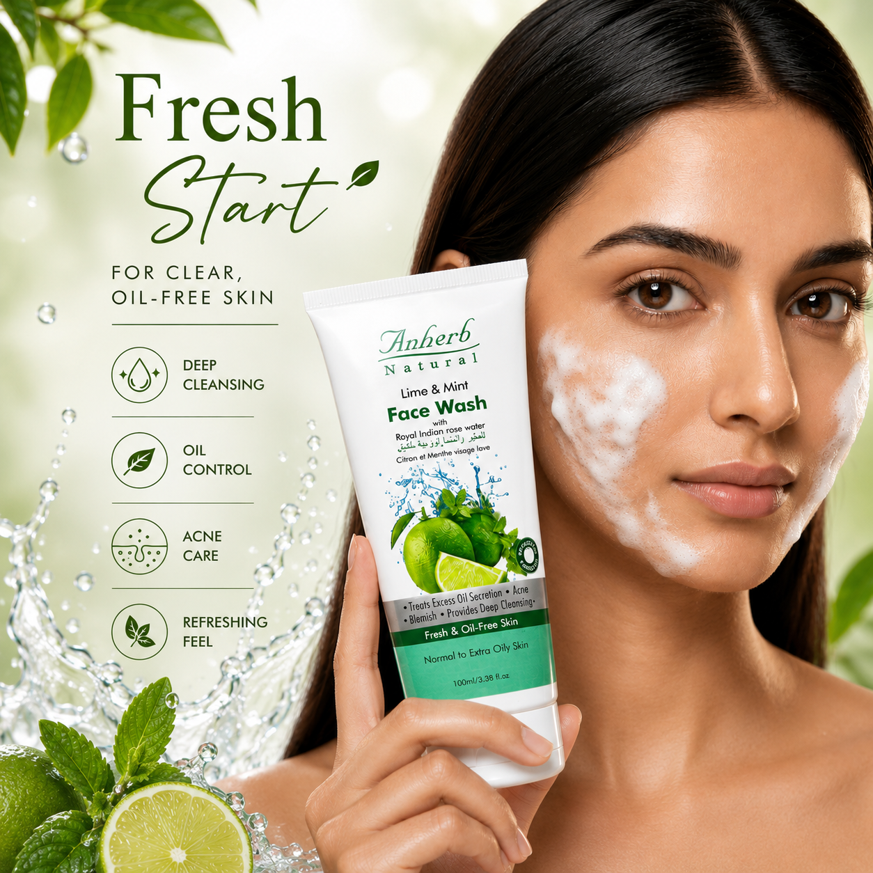 Face Wash - Lime & Mint - 100ml