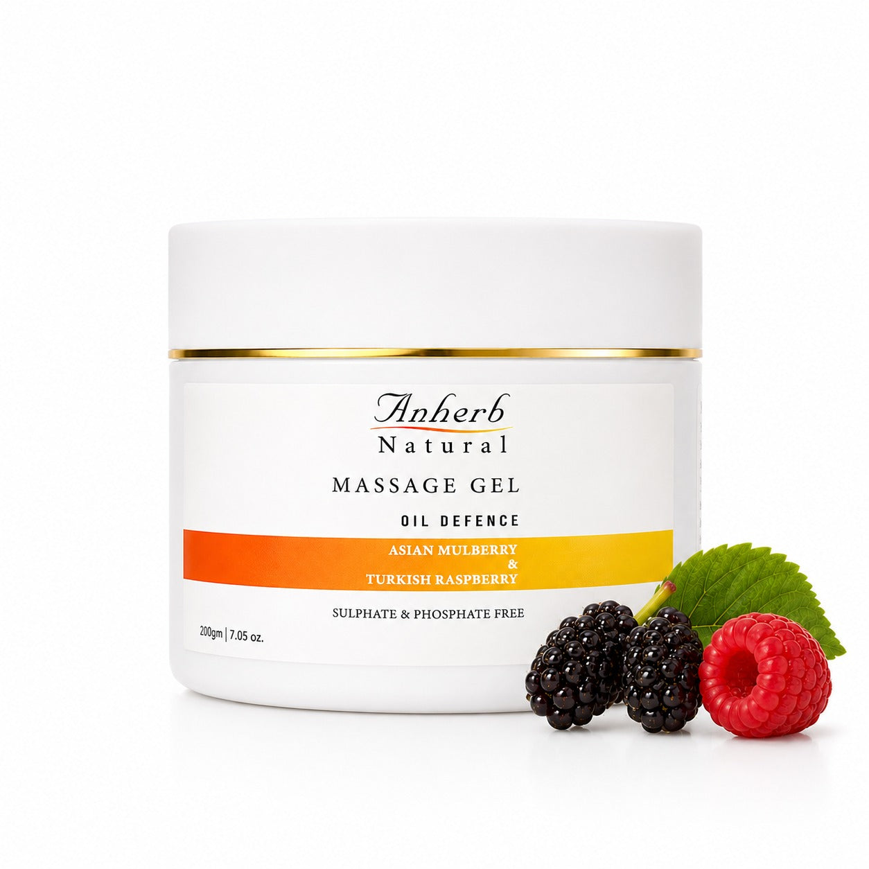 Anherb Oil Defence Massage Gel | Asian Mulberry & Turkish Raspberry| 200g