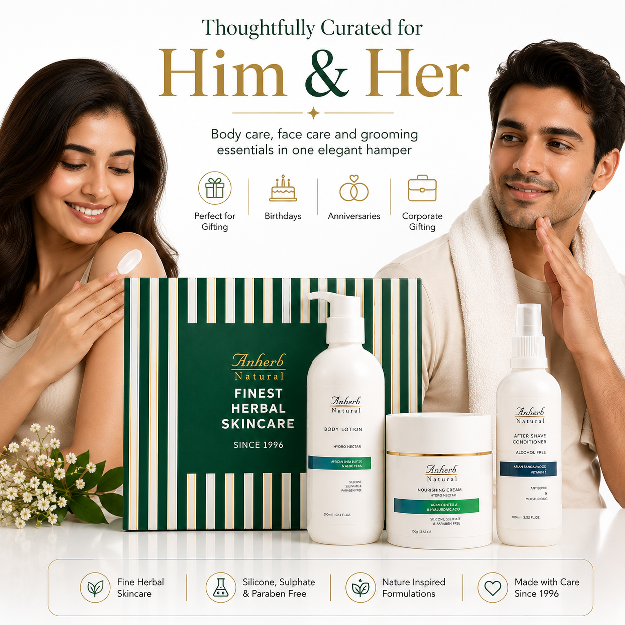 Anherb Elegance Hamper | Premium Skincare Gift Set for Him & Her