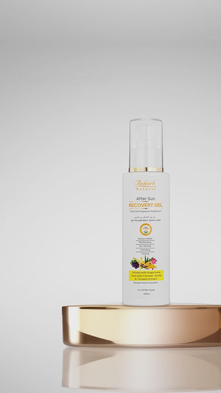 Anherb Natural After Sun Recovery Gel, UV - A & UV - B Protection | Paraben Free Formulation| All Skin Types|100 ml