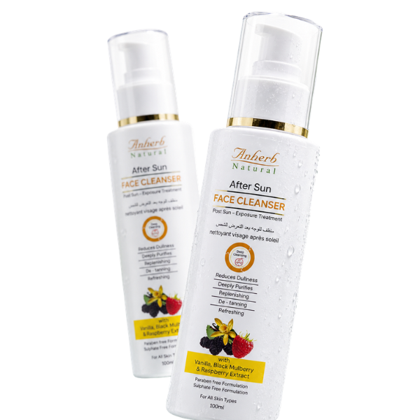 Anherb Natural After Sun Face Cleanser | Paraben Free | Wash For Brighter And Glowing Skin | All Skin Types | 100 ml
