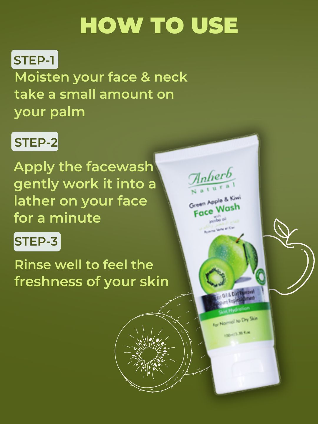 Green Apple &amp; Kiwi Facewash