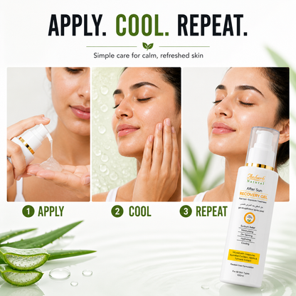 Anherb Natural After Sun Recovery Gel, UV - A &amp; UV - B Protection | Paraben Free Formulation| All Skin Types|100 ml