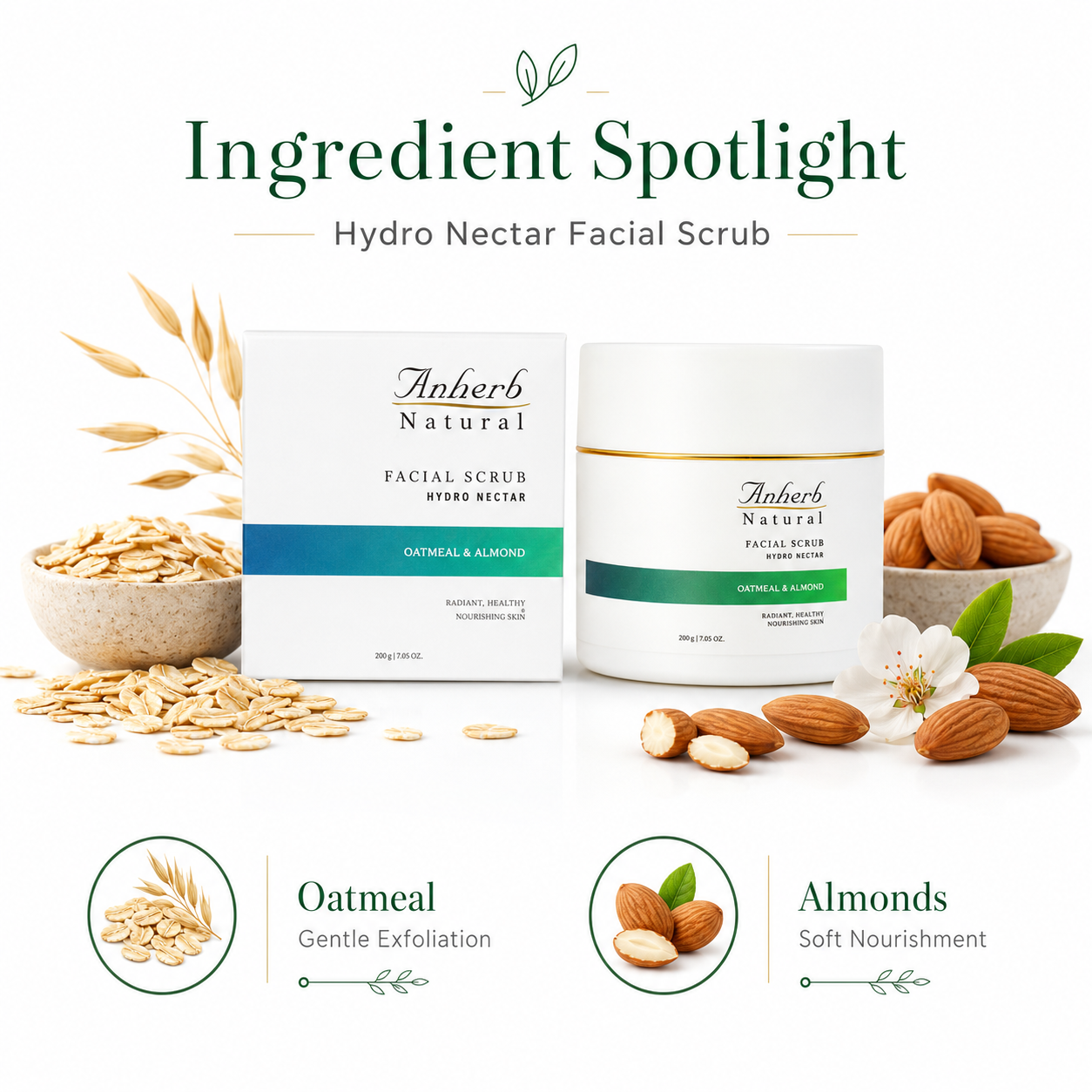 Anherb Hydro Nectar Facial Scrub | 200gm