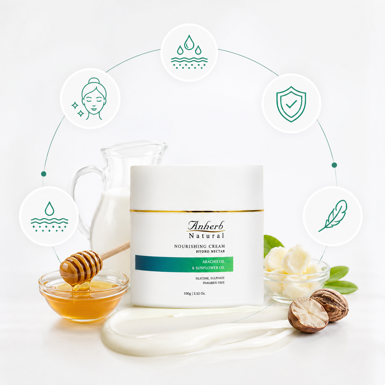 Anherb Hydro Nectar Nourishing Cream | 100g