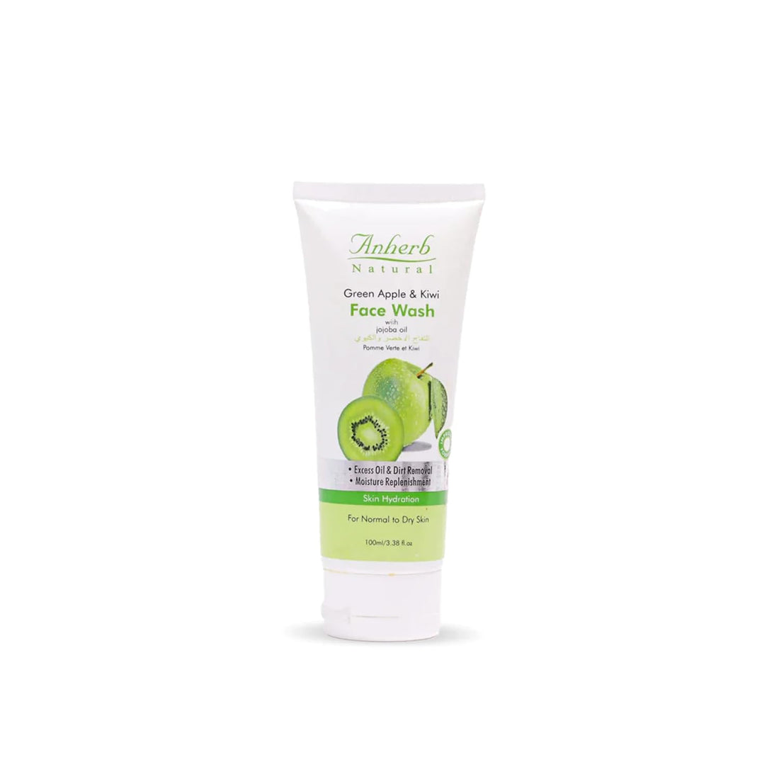 Anherb Green Apple &amp; Kiwi Face Wash | Deep Cleansing &amp; Hydration | 100ml