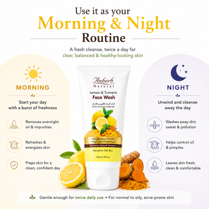 Face Wash - Lemon &amp; Turmeric - 100ml