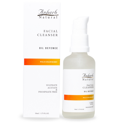Anherb Natural Oil Defence | Gel Based Facial Cleanser - 50 ml | Wild Strawberry&
