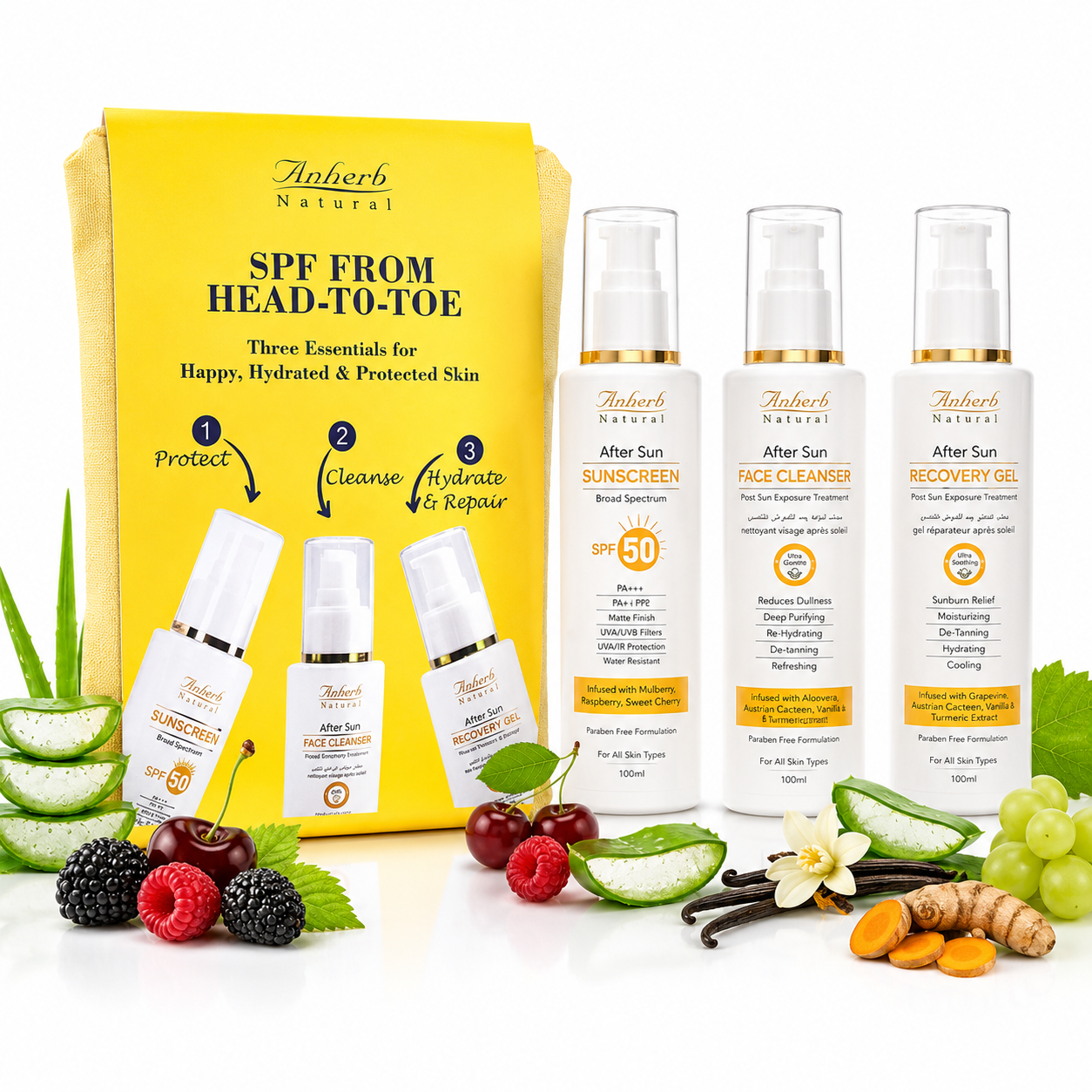 Complete sun protection combo — pack of 3