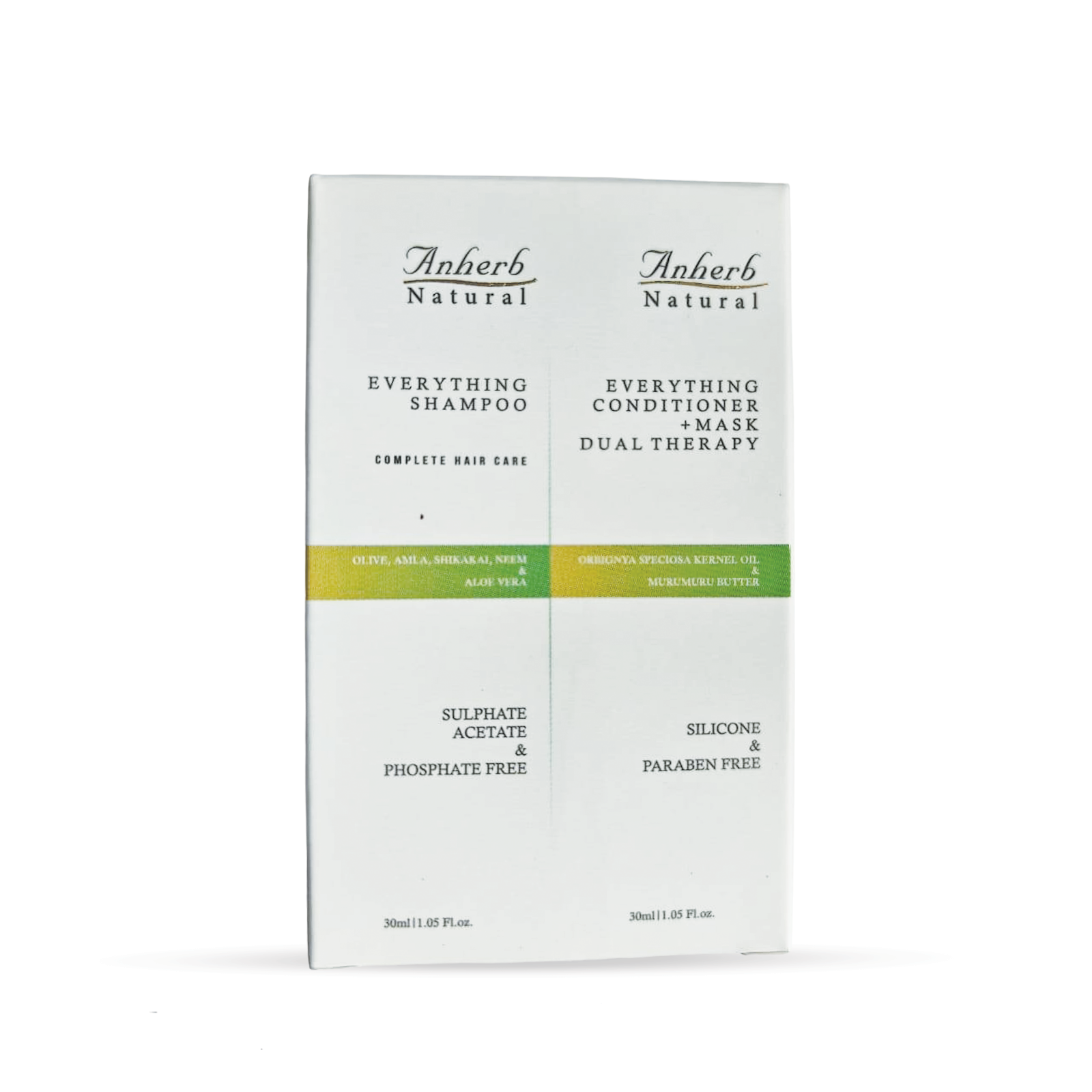 Anherb Natural Travel Size Hair Care Set 30ml each