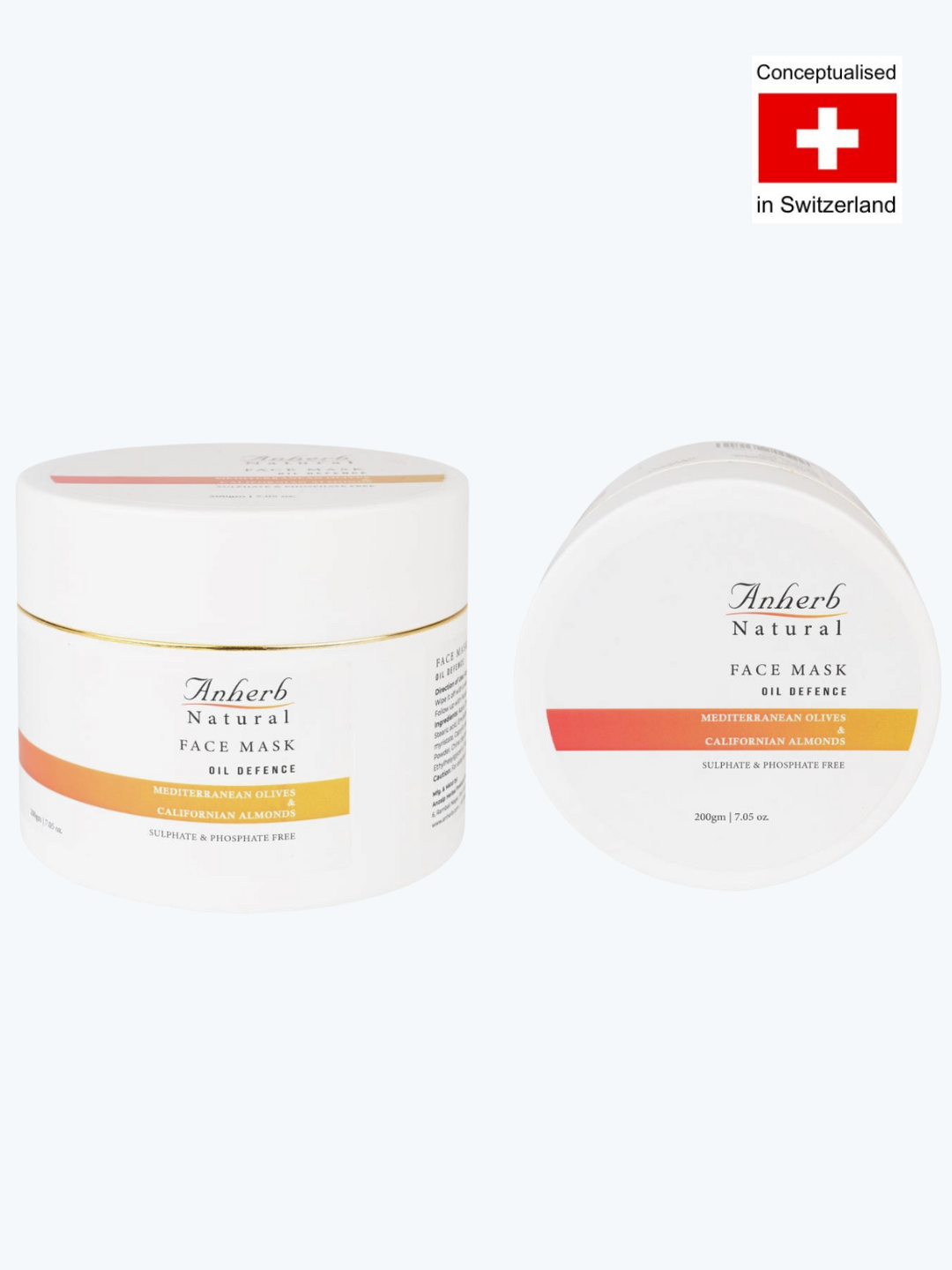 Anherb Natural Oil Defence Face Mask | Tailored for Oily and Combination Skin | Enriched with Vitamin-E | 200g