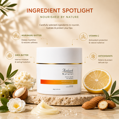 Anherb Oil Defence Face Mask | Deep Cleansing Clay Mask for Oily &amp; Acne-Prone Skin | 200gm