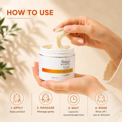 Anherb Oil Defence Face Mask | Deep Cleansing Clay Mask for Oily &amp; Acne-Prone Skin | 200gm