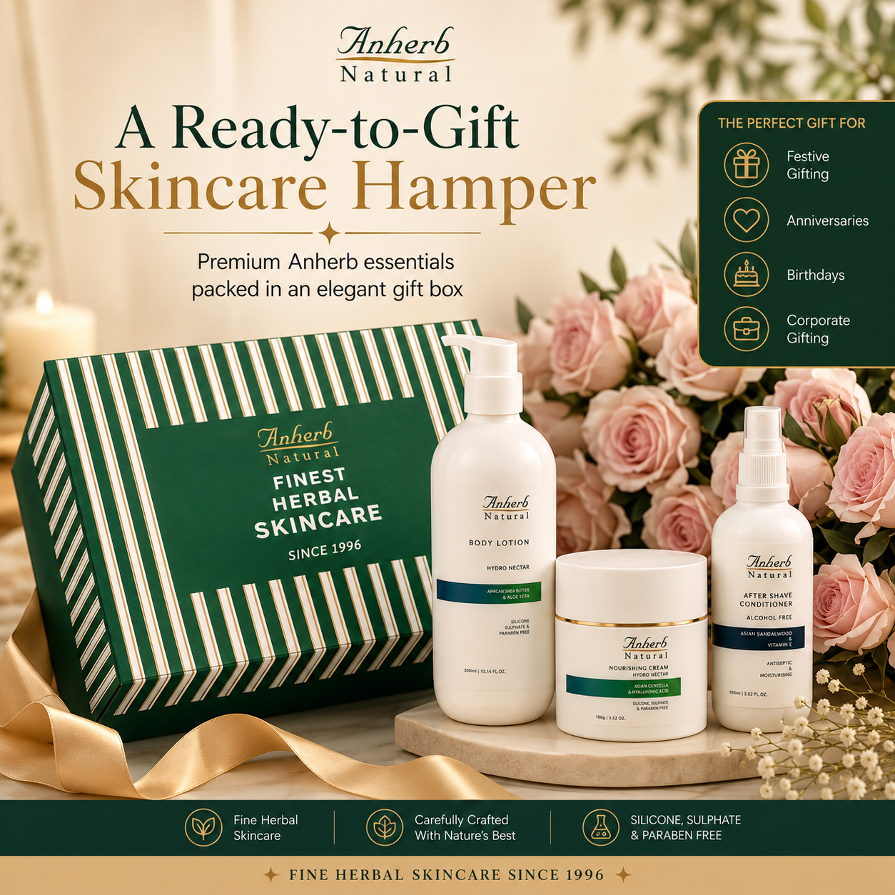Anherb Elegance Hamper | Premium Skincare Gift Set for Him &amp; Her