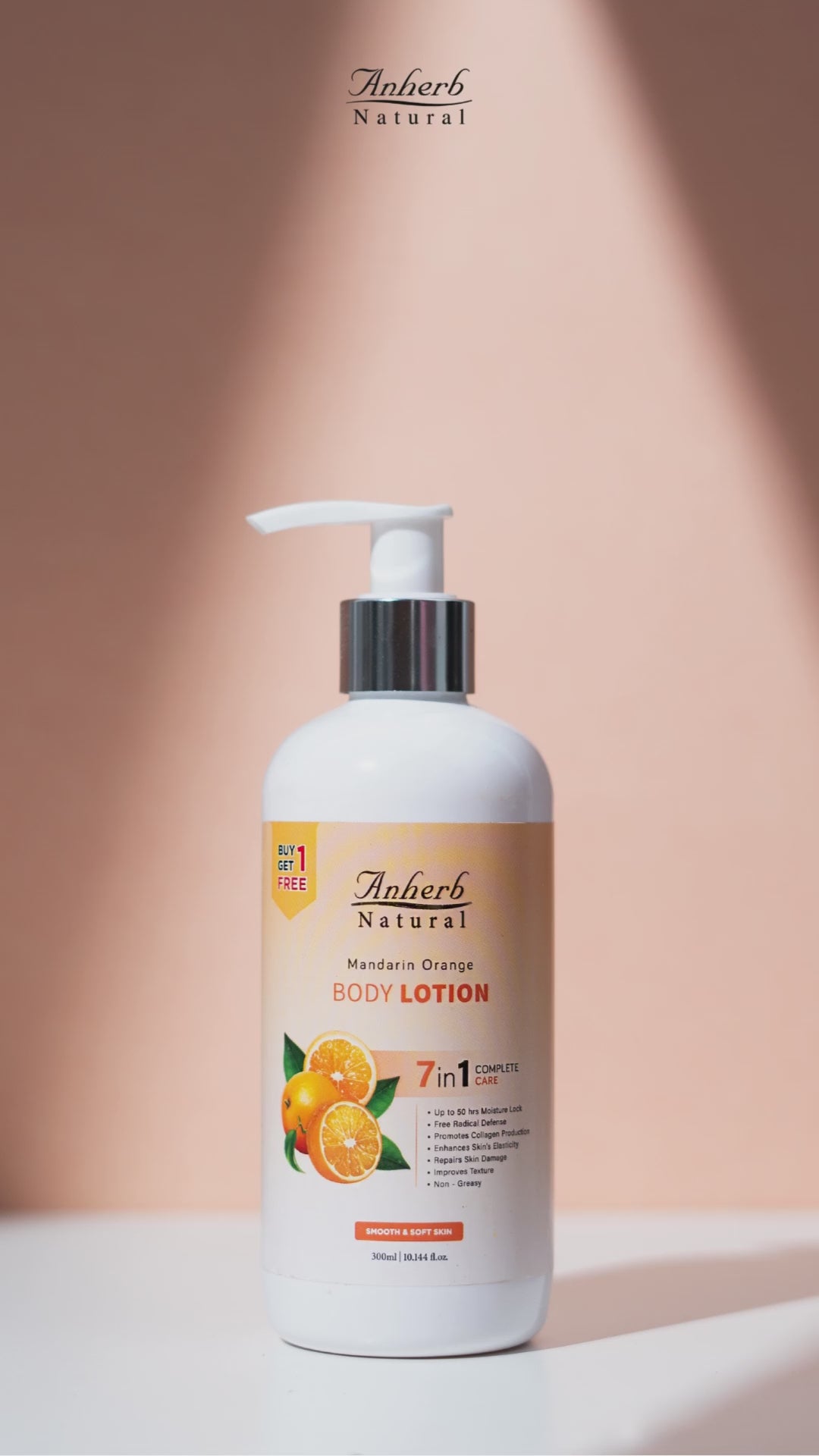 Mandarin Orange Body Lotion -300ml | 7-in-1 Complete Care for Smooth and Soft Skin | Buy 1 Get 1