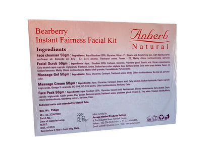 Bearberry Instant Fairness Facial Kit - 5x50gm